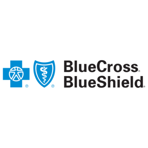 Blue Cross Blue Shield logo featuring a blue cross and shield, representing insurance services accepted by Opensky Podiatry, Inc. for podiatric care.