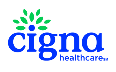 Cigna Healthcare logo with green leaf design, representing accepted insurance options at Opensky Podiatry.